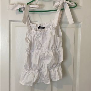 Boohoo white crop top size 6